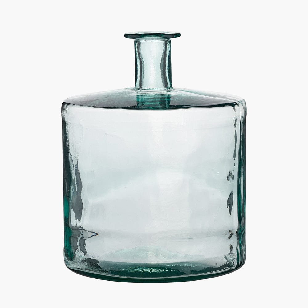 Clear Recycled Glass Bottle Vase.