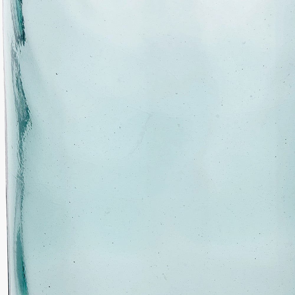 Clear Recycled Glass Tall Bottle Vase.