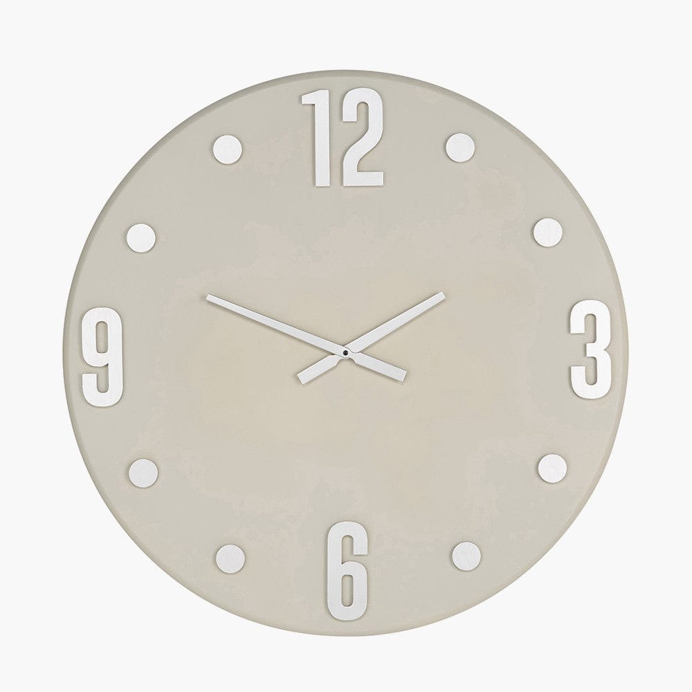 Cool Grey and Silver Metal Retro Wall Clock.