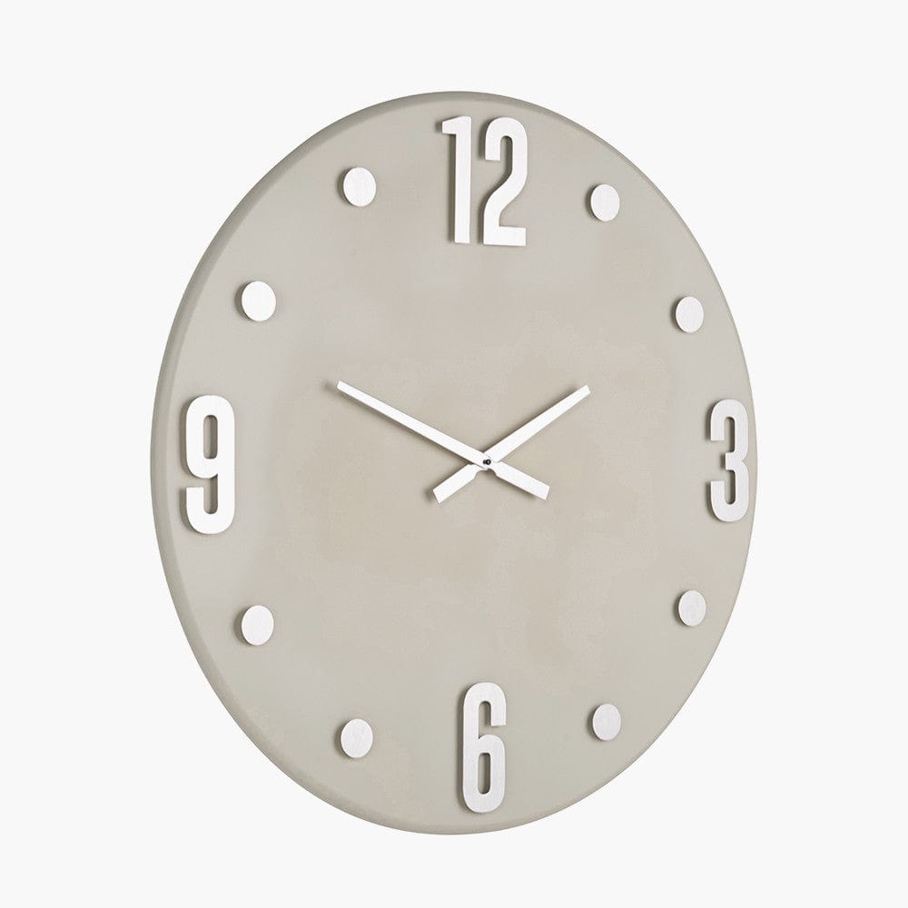 Cool Grey and Silver Metal Retro Wall Clock.