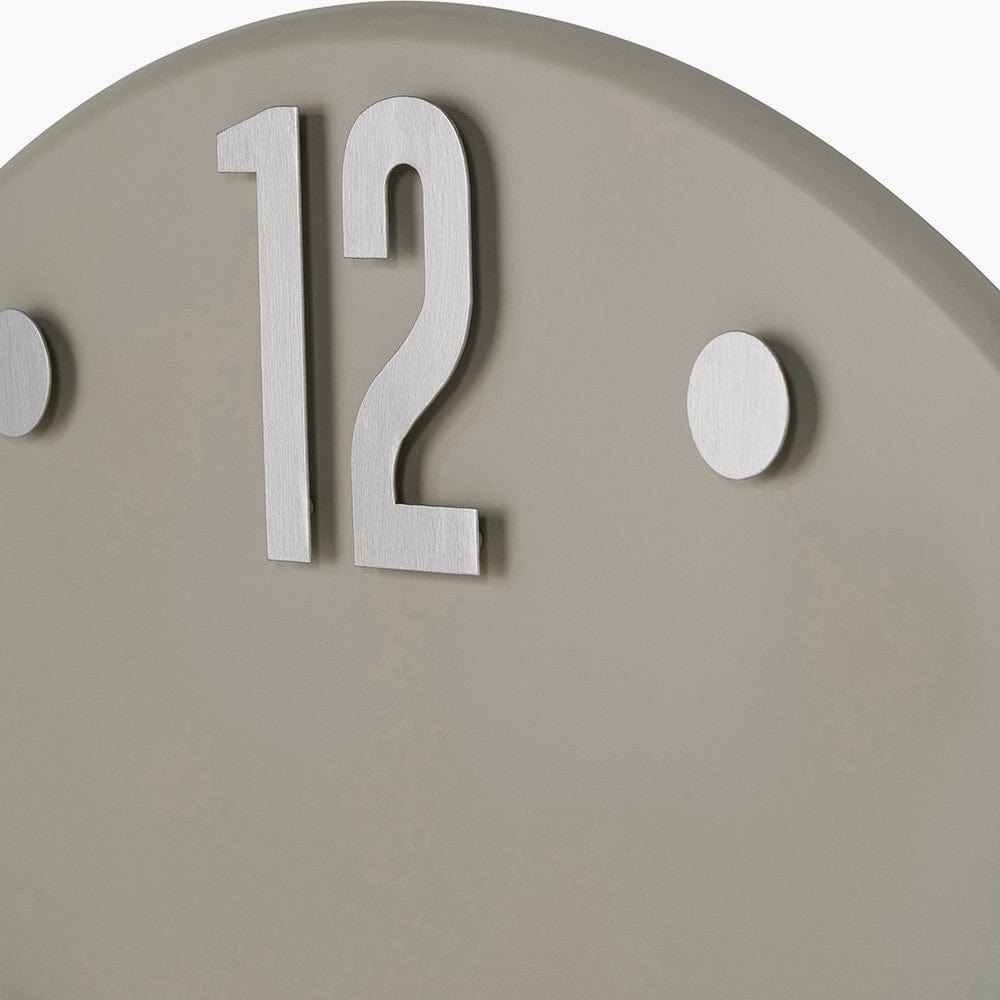 Cool Grey and Silver Metal Retro Wall Clock.