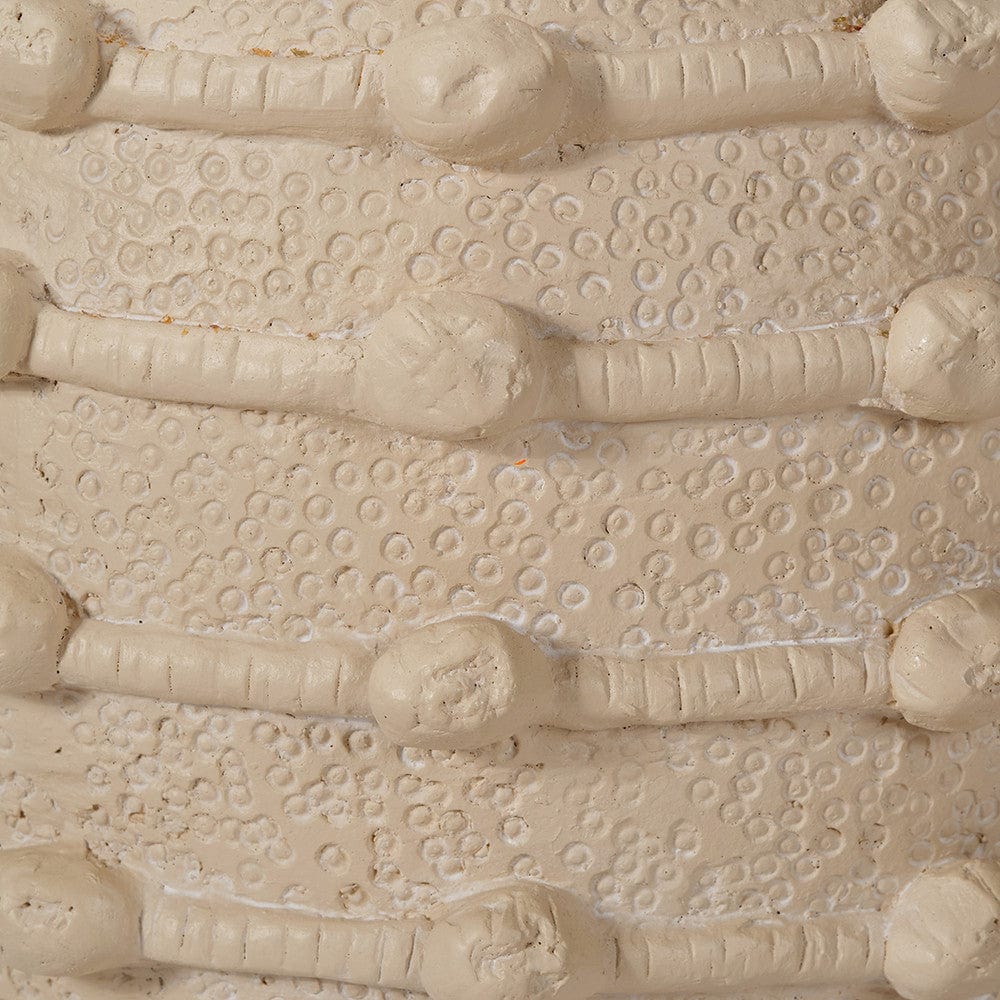 Pacific Lifestyle Accessories Cream Bobble Fibrestone Decorative Planter House of Isabella UK