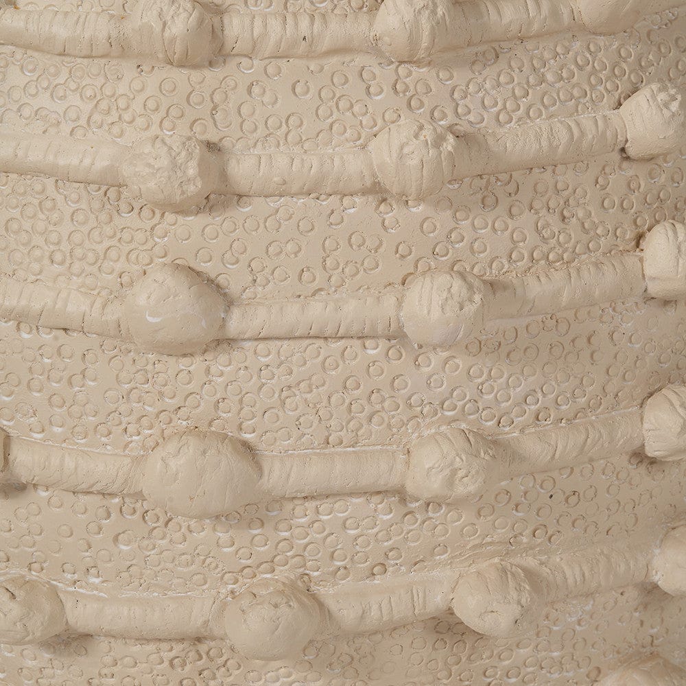 Cream Bobble Fibrestone Decorative Planter Large.
