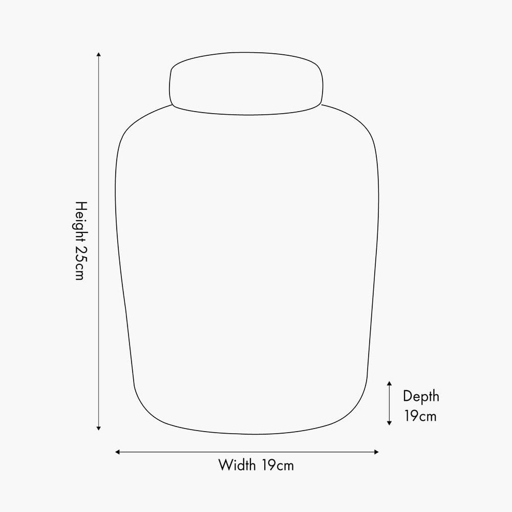 Demetri Grey and Blue Ceramic Lidded Ginger Jar.