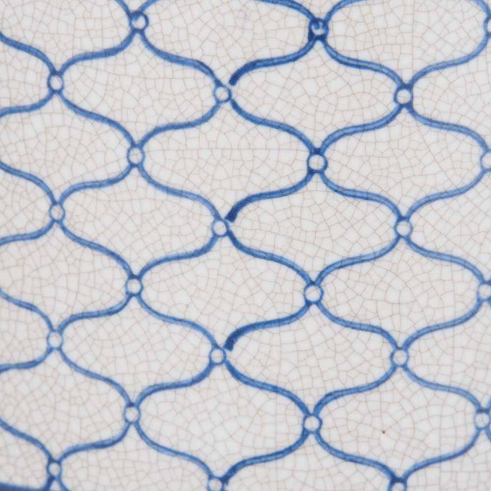 Demetri Grey and Blue Ceramic Lidded Ginger Jar.