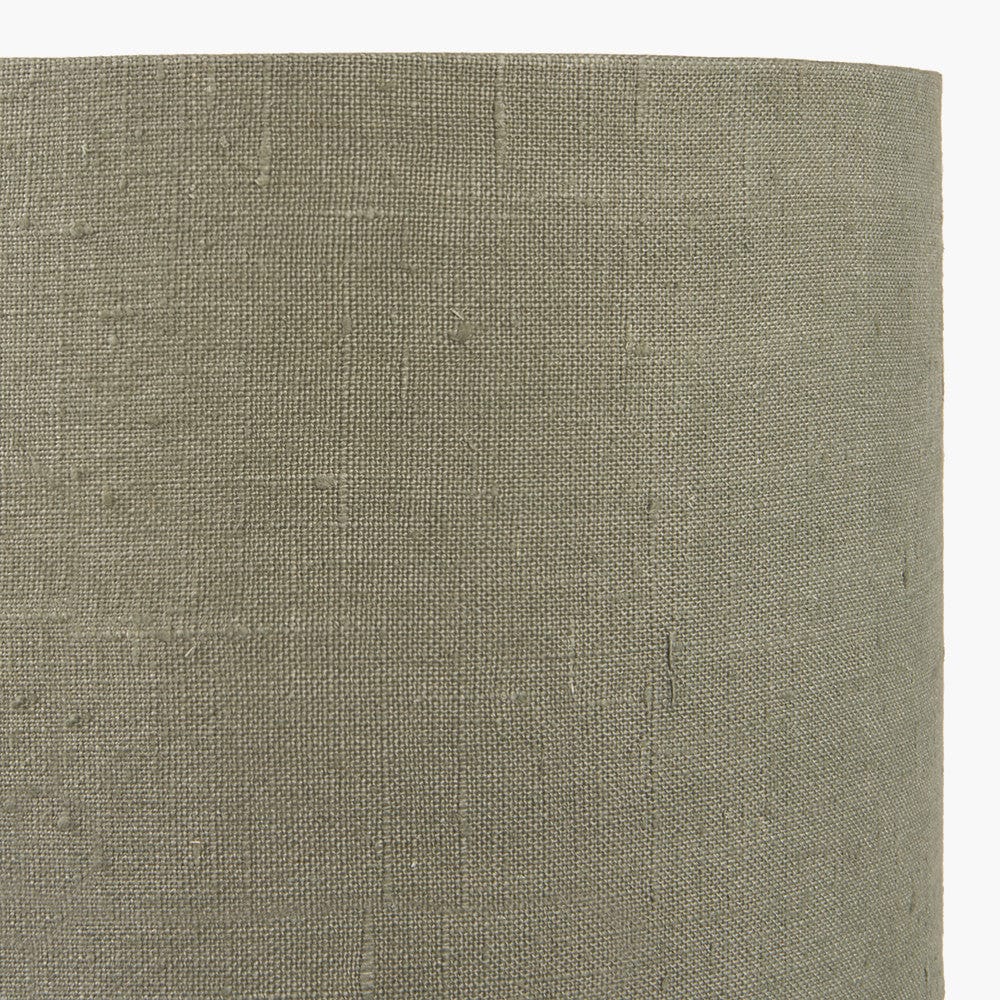 Edward 50cm Pistachio Green Linen Cylinder Lampshade.
