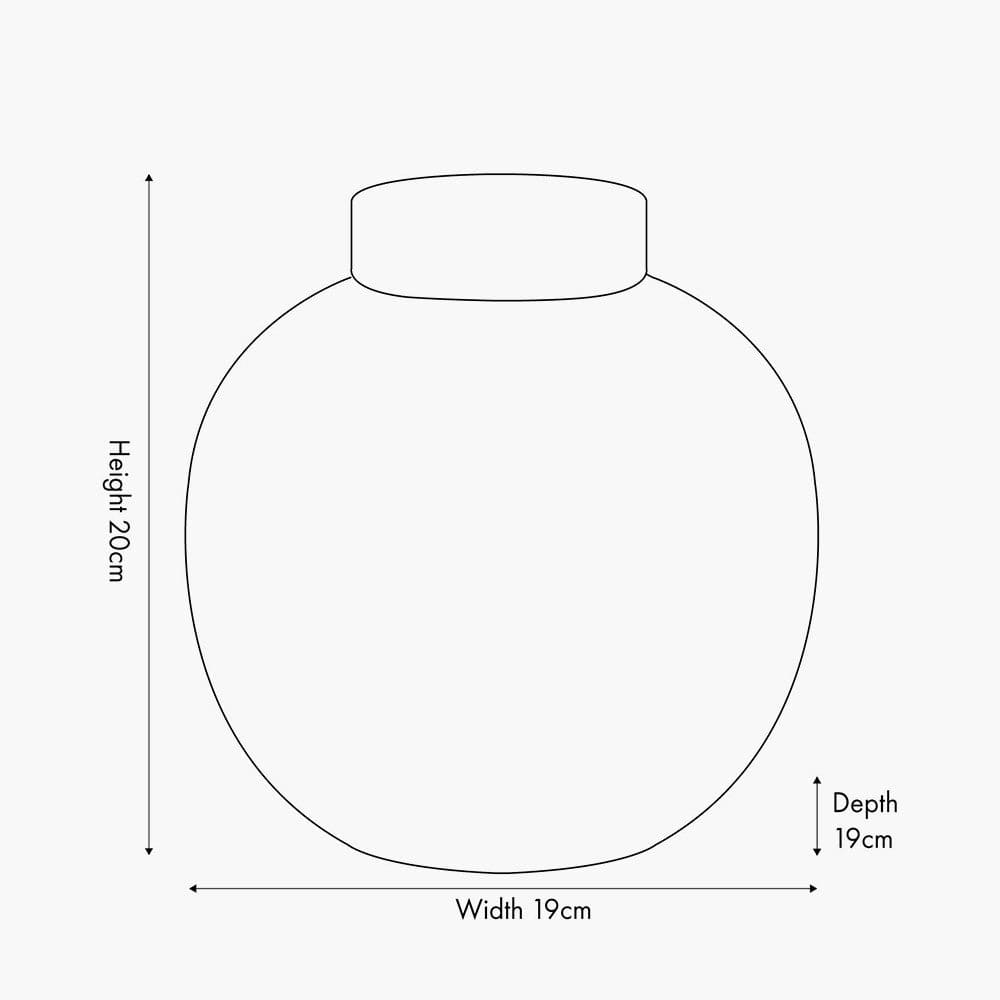 Elkorn Black and White Ceramic Coral Design Lidded Ginger Jar.