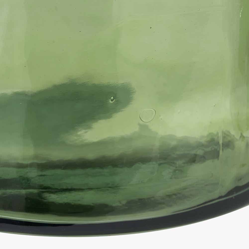 Forest Green Recycled Glass Bottle Vase.