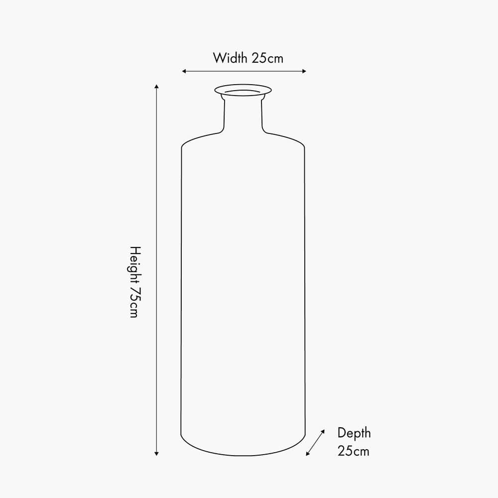Forest Green Recycled Glass Bottle Vase Tall.
