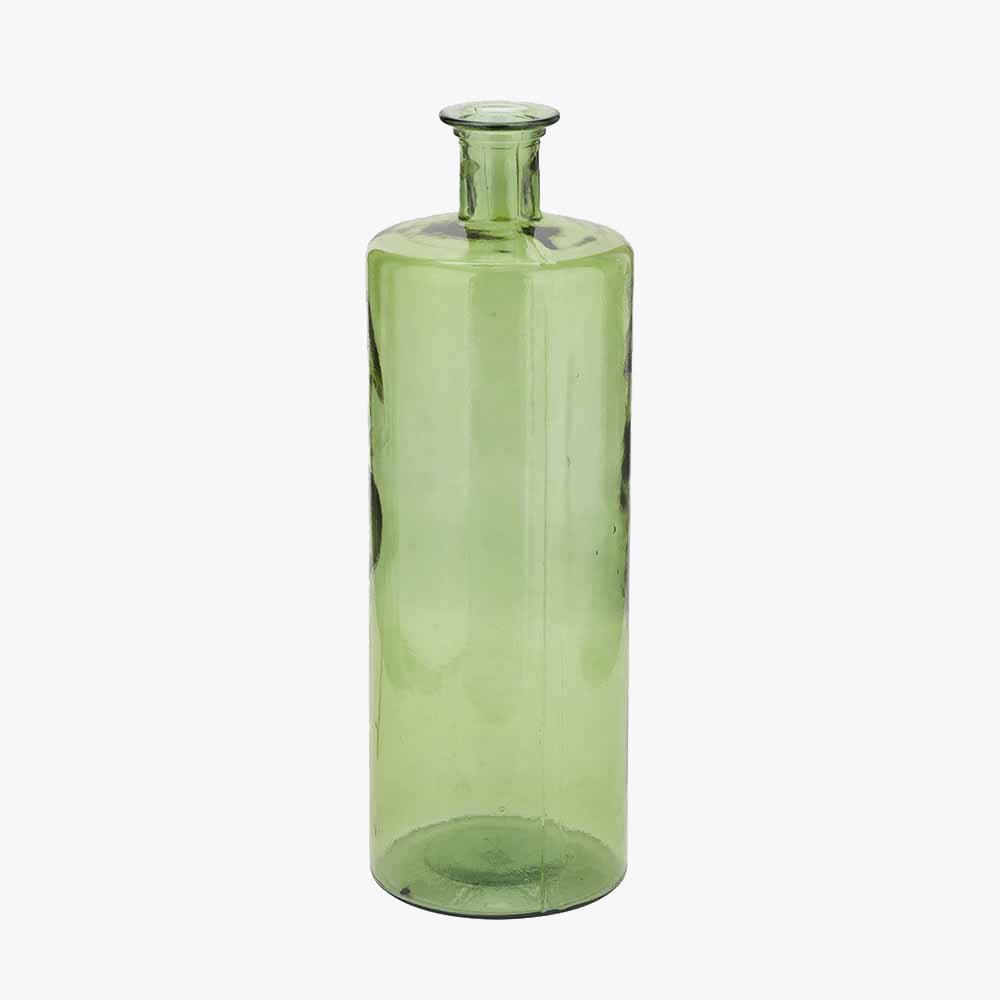 Forest Green Recycled Glass Bottle Vase Tall.