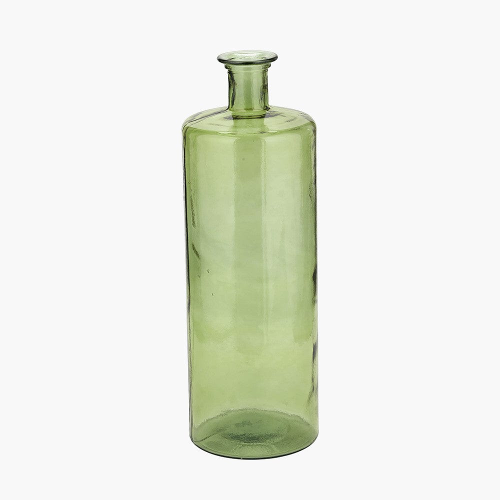 Forest Green Recycled Glass Bottle Vase Tall.