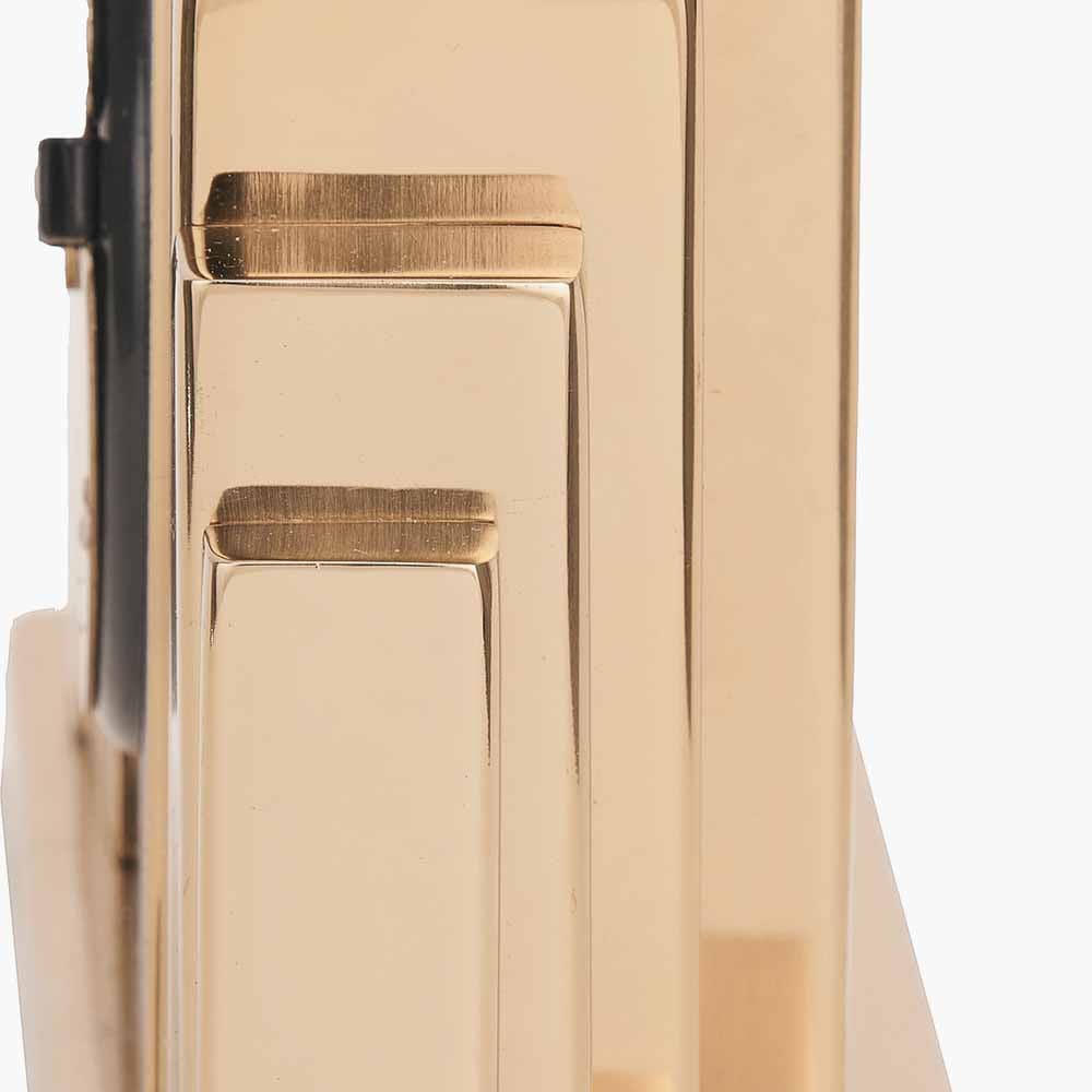 Gold Metal Art Deco Table Clock.