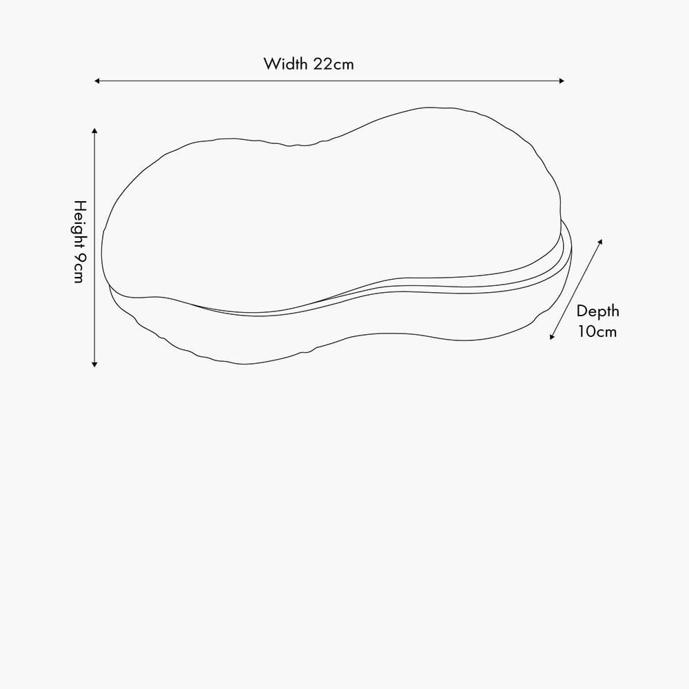 Gold Metal Peanut Lidded Trinket Bowl.