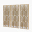 Pacific Lifestyle Accessories Gold Metal Rectangular Mirrored Wall Art House of Isabella UK