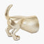 Gold Metal Sausage Dog Book Ends.