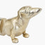 Gold Metal Sausage Dog Book Ends.