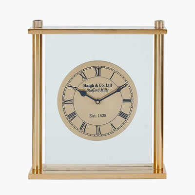 Pacific Lifestyle Accessories Gold Square Framed Standing Table Clock House of Isabella UK