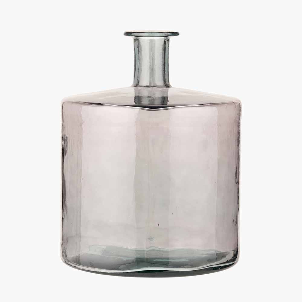 Pacific Lifestyle Accessories Grey Recycled Glass Bottle Vase House of Isabella UK