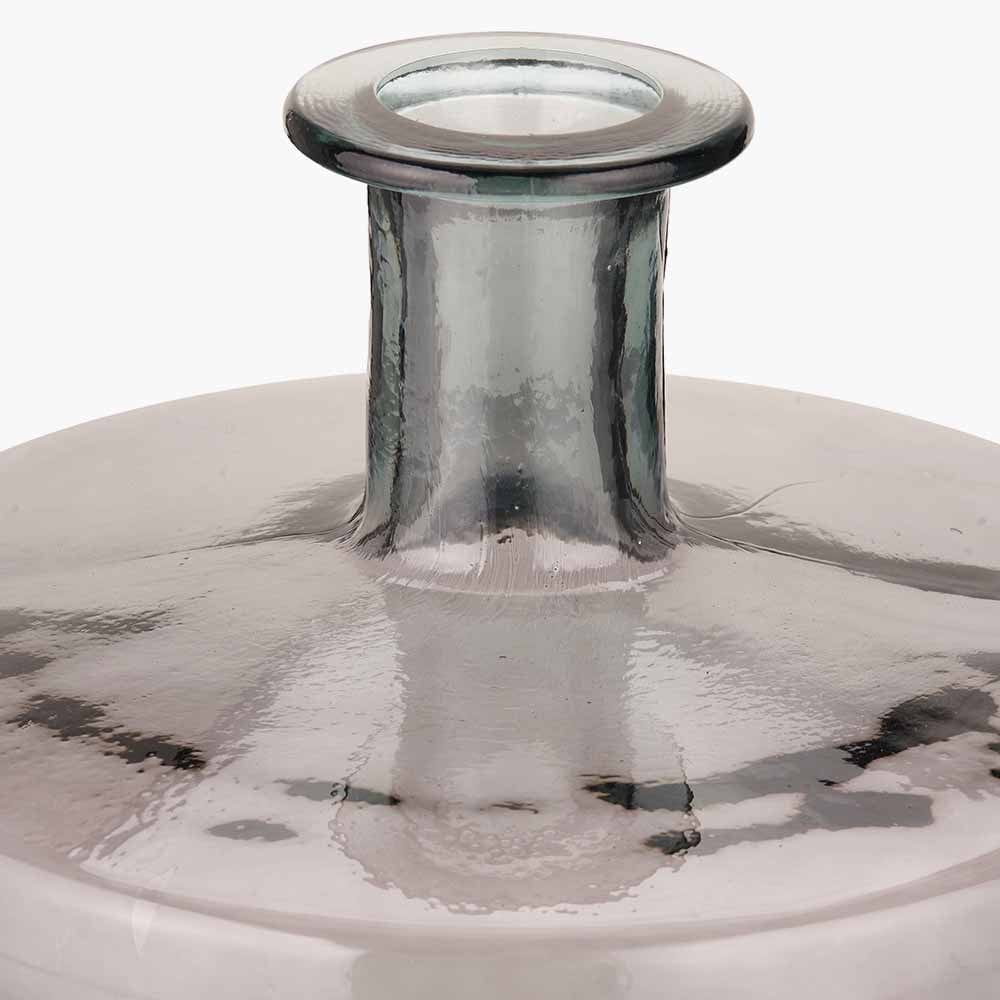 Pacific Lifestyle Accessories Grey Recycled Glass Bottle Vase House of Isabella UK