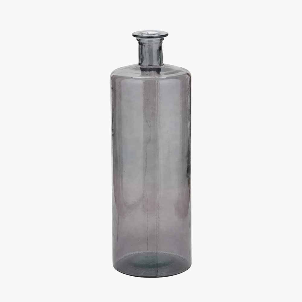 Pacific Lifestyle Accessories Grey Recycled Glass Bottle Vase Tall House of Isabella UK