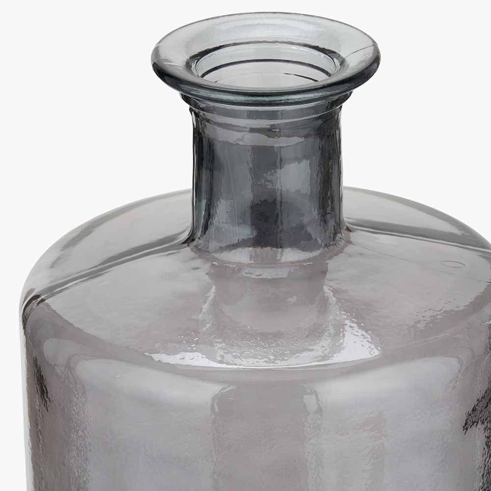 Pacific Lifestyle Accessories Grey Recycled Glass Bottle Vase Tall House of Isabella UK