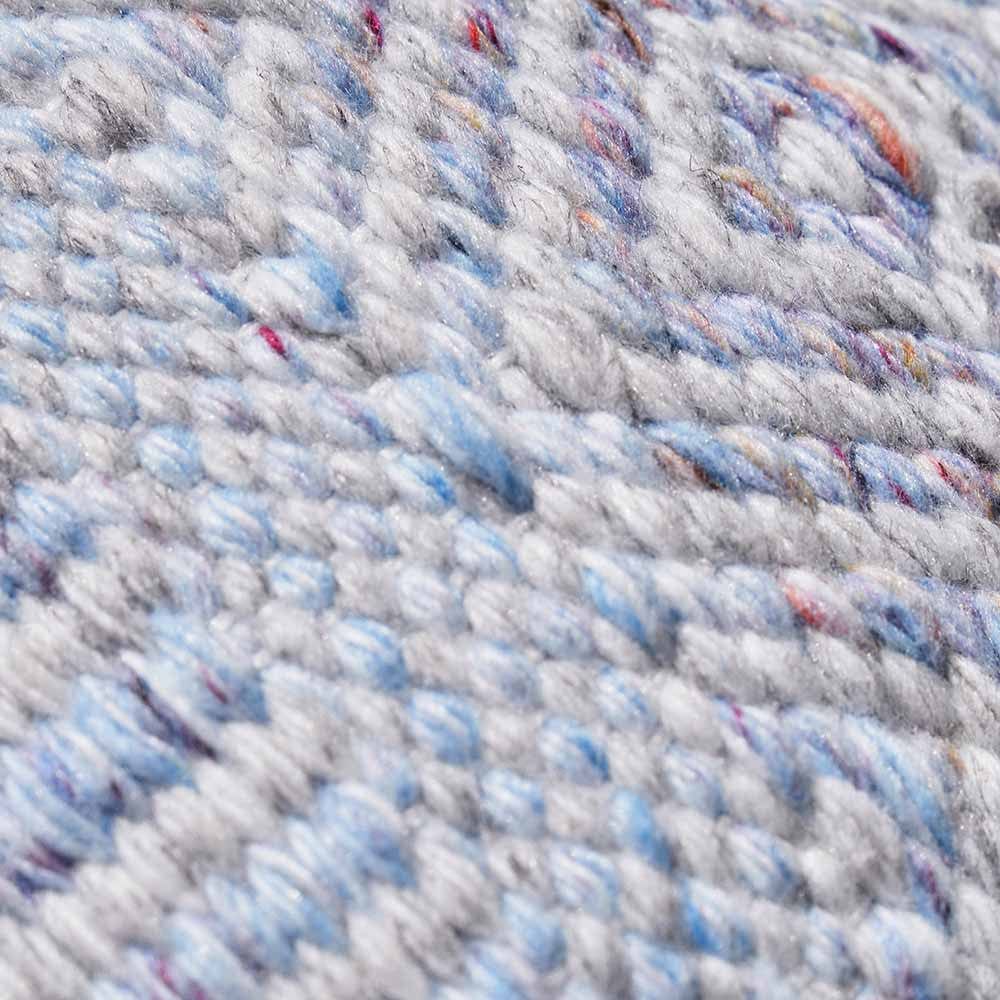 Indoor Outdoor Aqua Blue and White Inca Design Scatter Cushion.