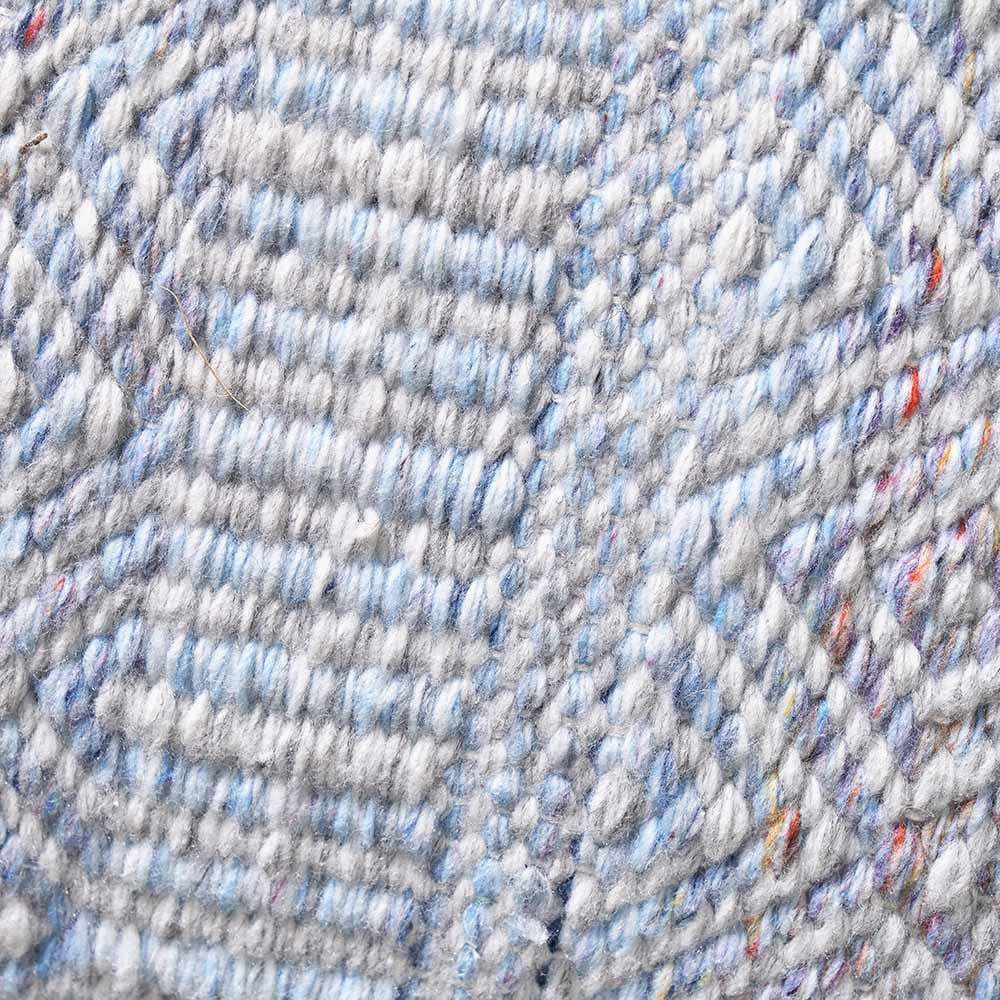 Indoor Outdoor Aqua Blue and White Inca Design Scatter Cushion.