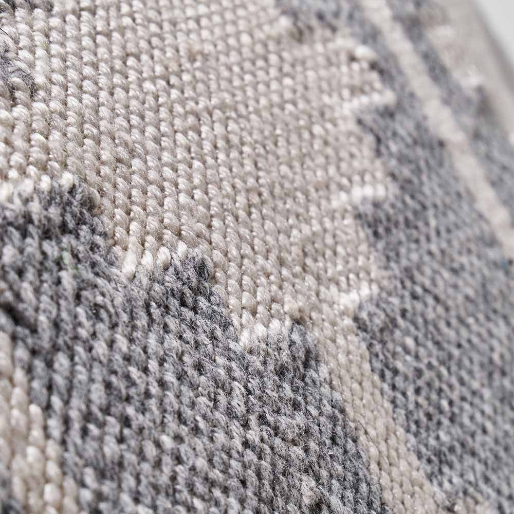 Indoor Outdoor Grey and White Moroccan Design Scatter Cushion.