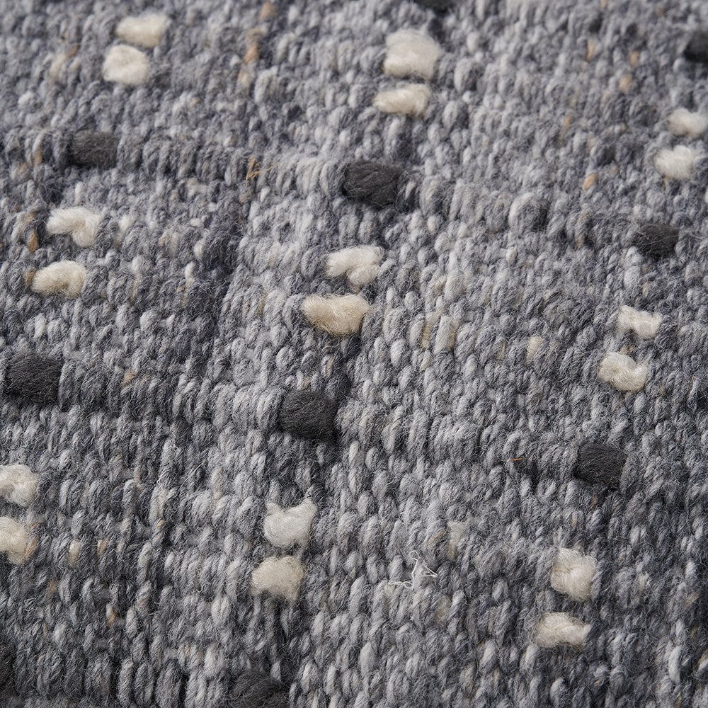 Indoor Outdoor Grey Double Stitch Design Scatter Cushion.