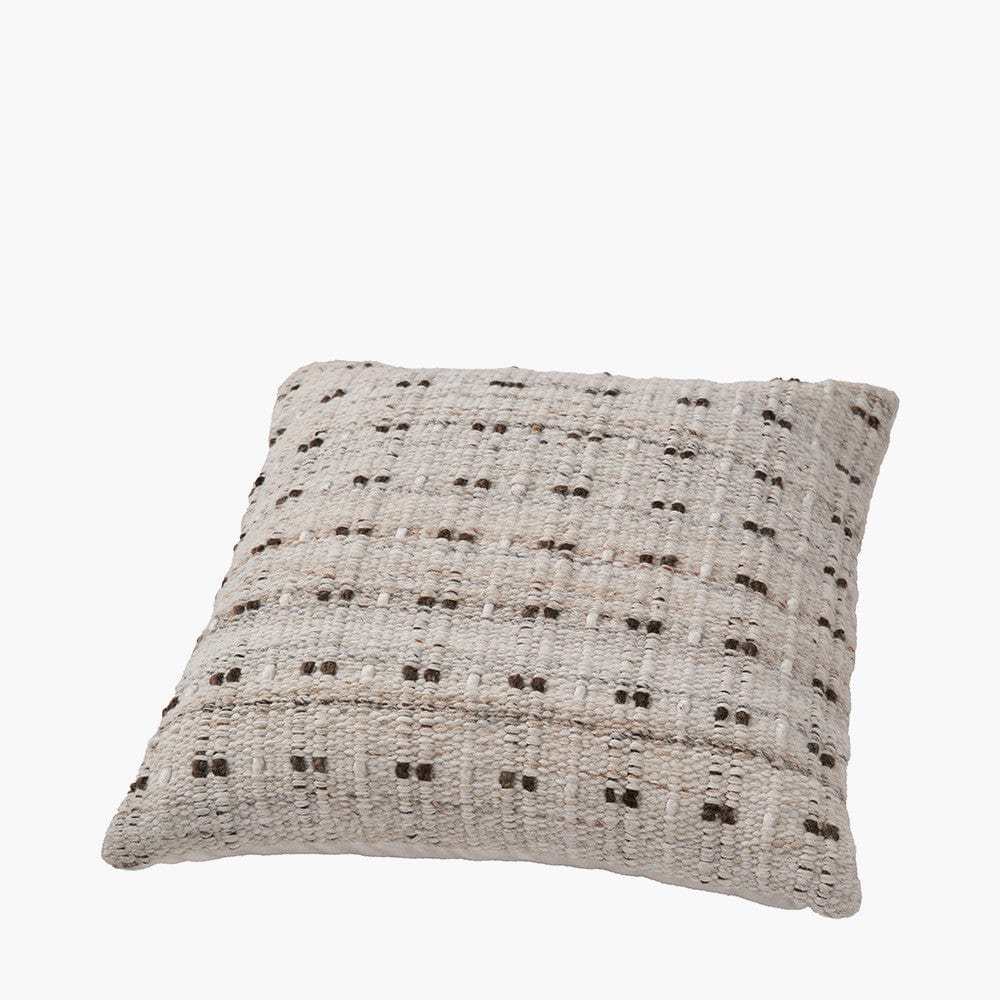Indoor Outdoor Natural Double Stitch Design Scatter Cushion.