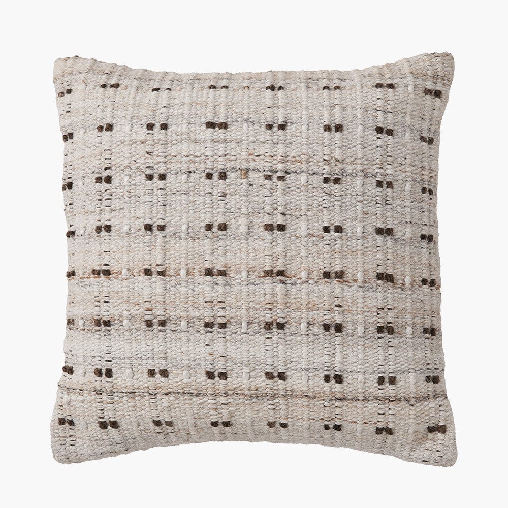 Indoor Outdoor Natural Double Stitch Design Scatter Cushion.