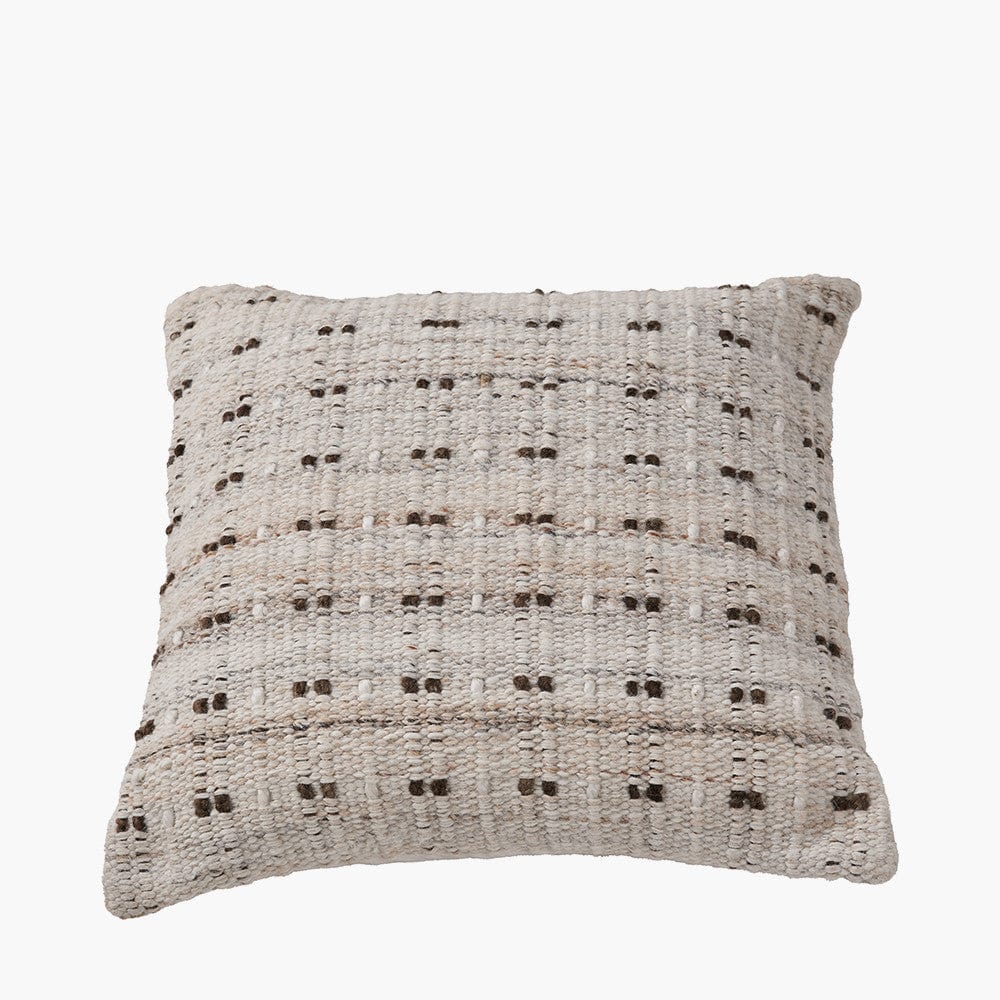 Indoor Outdoor Natural Double Stitch Design Scatter Cushion.