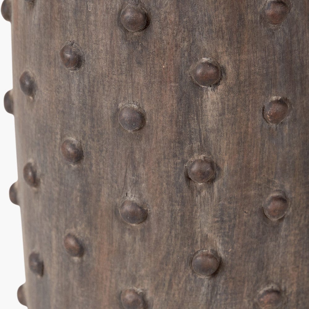 Pacific Lifestyle Accessories Kali Textured Dot Grey Stoneware Vase House of Isabella UK