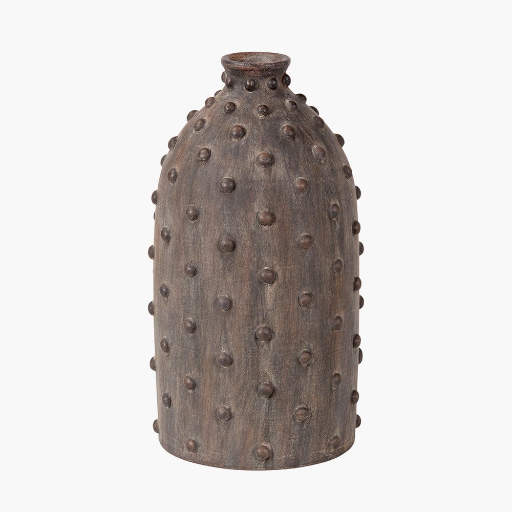Pacific Lifestyle Accessories Kali Textured Dot Grey Stoneware Vase House of Isabella UK