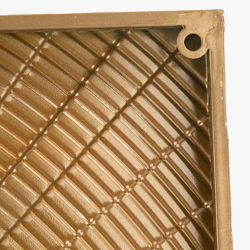 Light Grey and Gold Metal Starburst Wall Art.