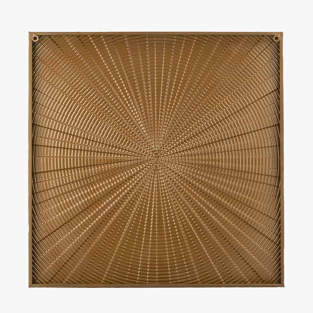 Light Grey and Gold Metal Starburst Wall Art.