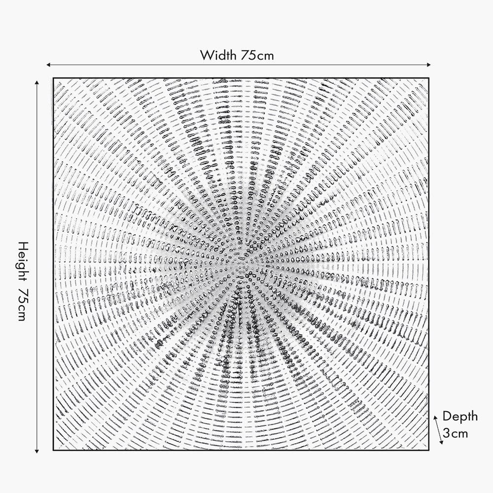 Light Grey and Gold Metal Starburst Wall Art.