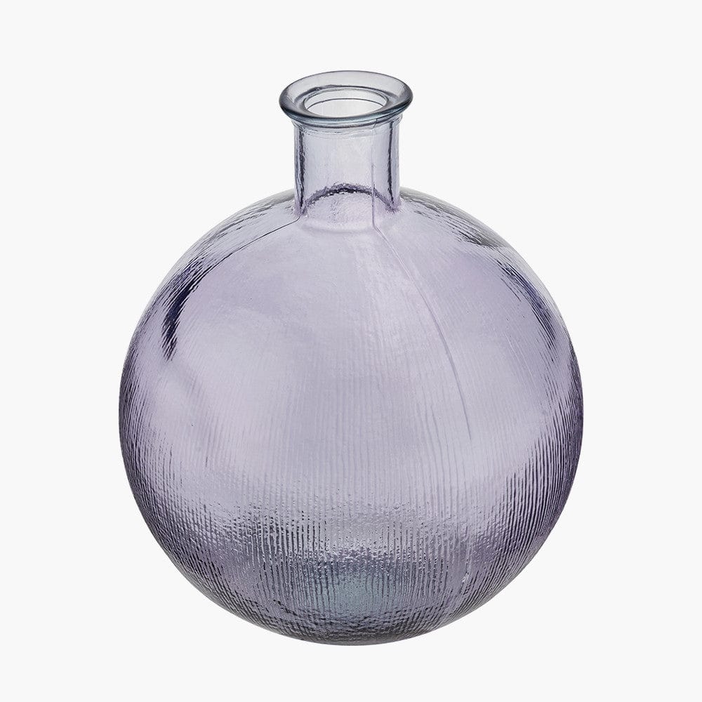 Pacific Lifestyle Accessories Lilac Round Recycled Glass Vase House of Isabella UK