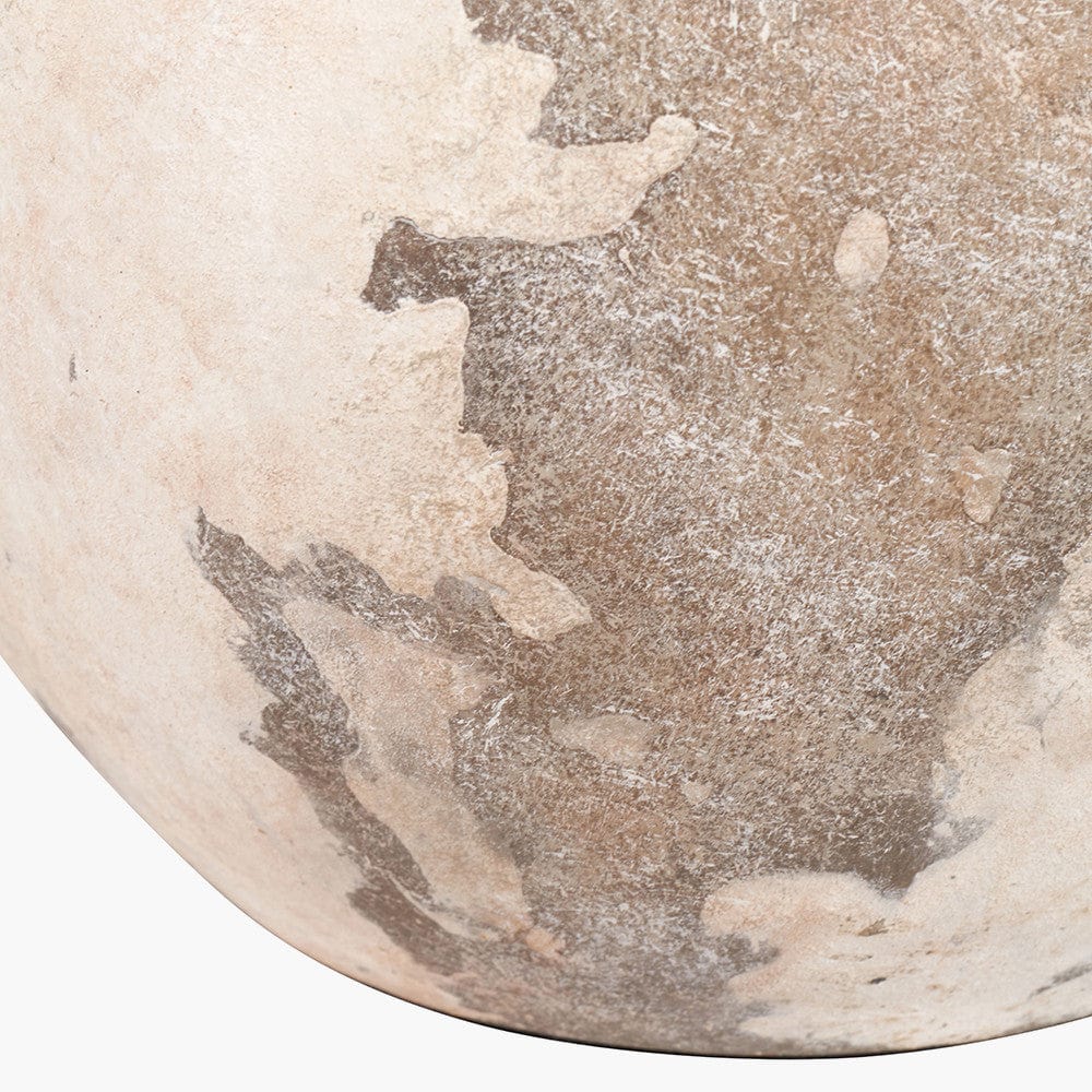 Lulia Antique Finish Stoneware Table Lamp Base with Harley 40cm Slubby Hopsack Empire Lampshade.