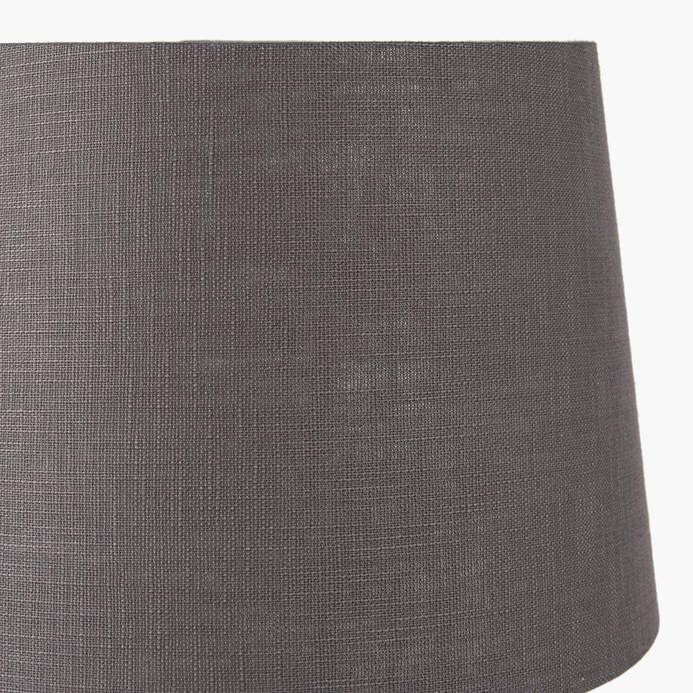 Lys 40cm Steel Grey Self Lined Linen Tapered Lampshade.