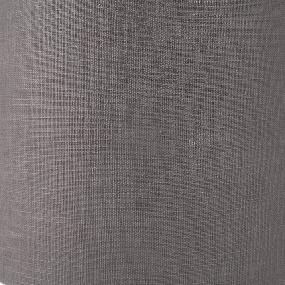 Lys 40cm Steel Grey Self Lined Linen Tapered Lampshade.