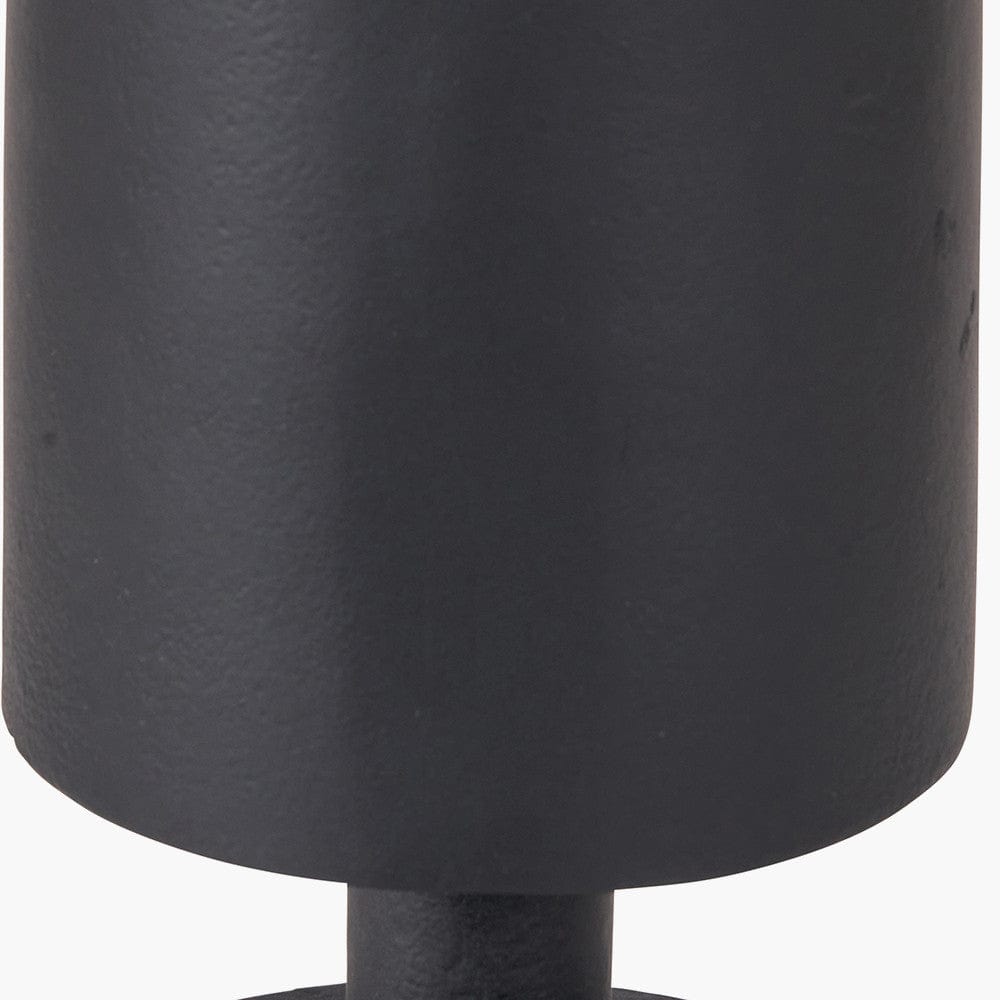 Pacific Lifestyle Accessories Matt Black Metal Pillar Candle Holder Large House of Isabella UK