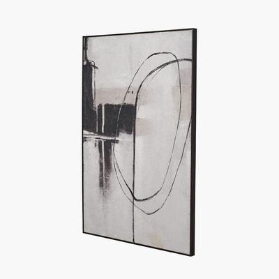 Pacific Lifestyle Accessories Monochrome Abstract Canvas with Black Frame House of Isabella UK