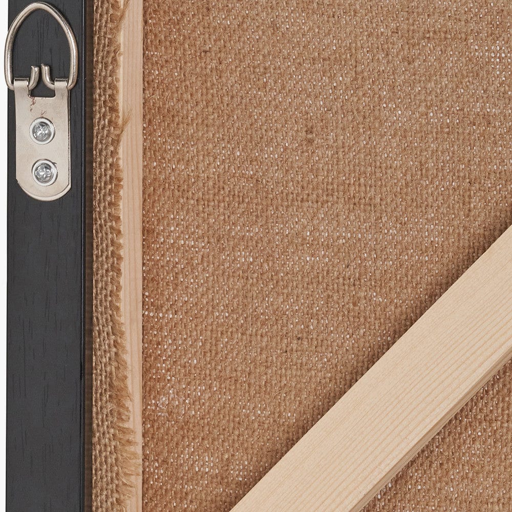 Monochrome Abstract Canvas with Black Frame.