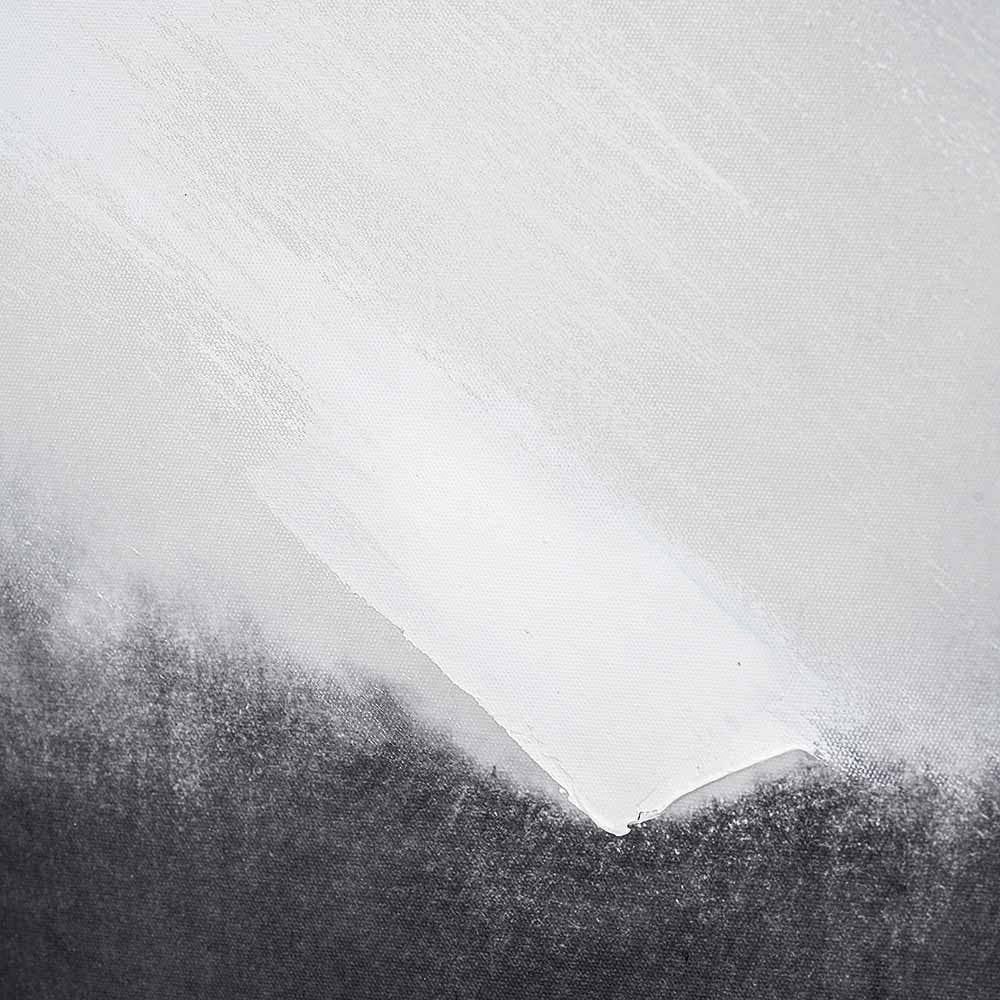 Monochrome Abstract Square Canvas with Black Frame.