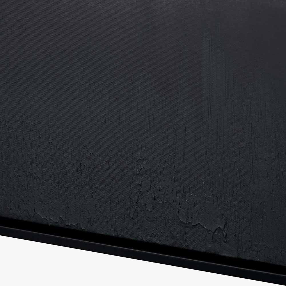 Monochrome Abstract Square Canvas with Black Frame.