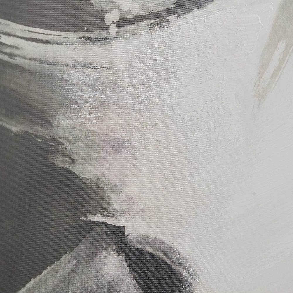 Monochrome Abstract Square Canvas with Oak Effect Frame.