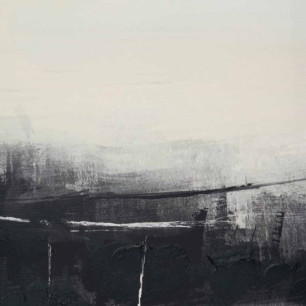 Monochrome Landscape Canvas with Black Frame.