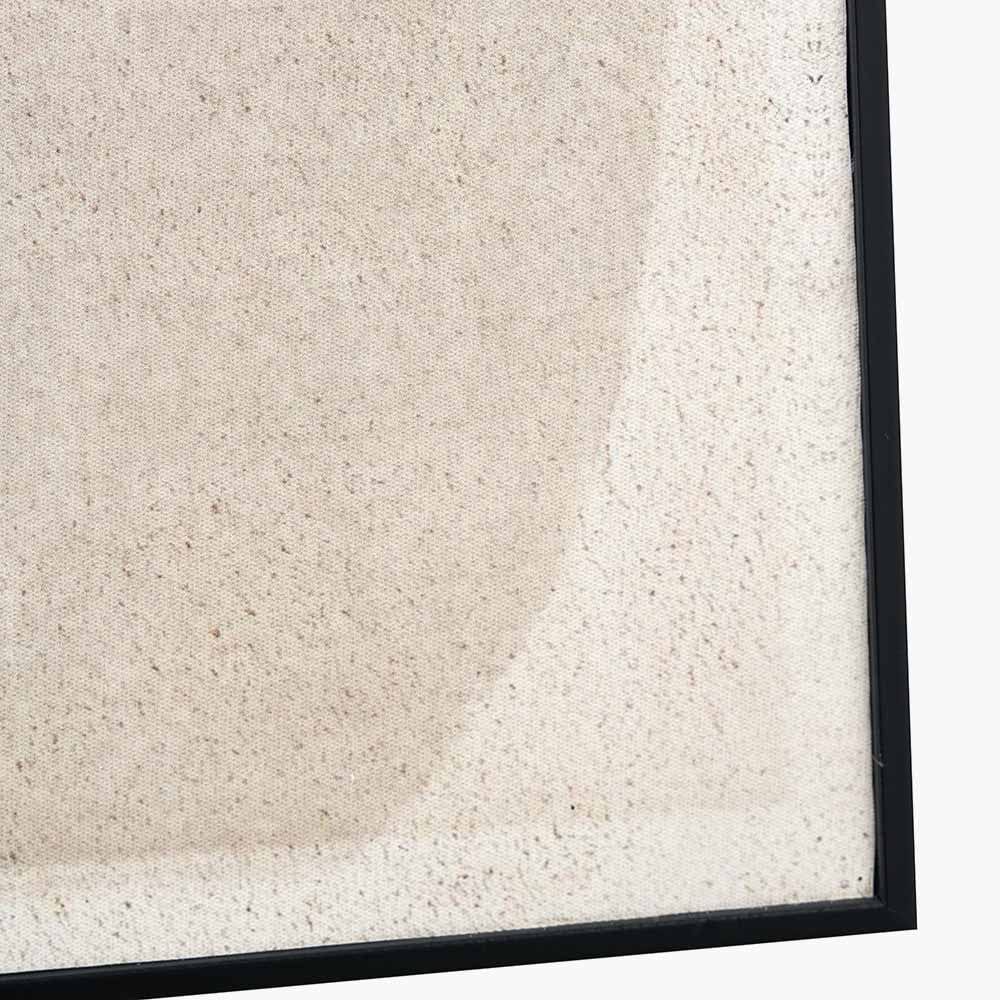 Pacific Lifestyle Accessories Natural and Black Canvas with Ovals Design and Black Frame House of Isabella UK