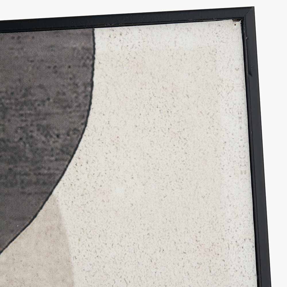 Pacific Lifestyle Accessories Natural and Black Canvas with Ovals Design and Black Frame House of Isabella UK